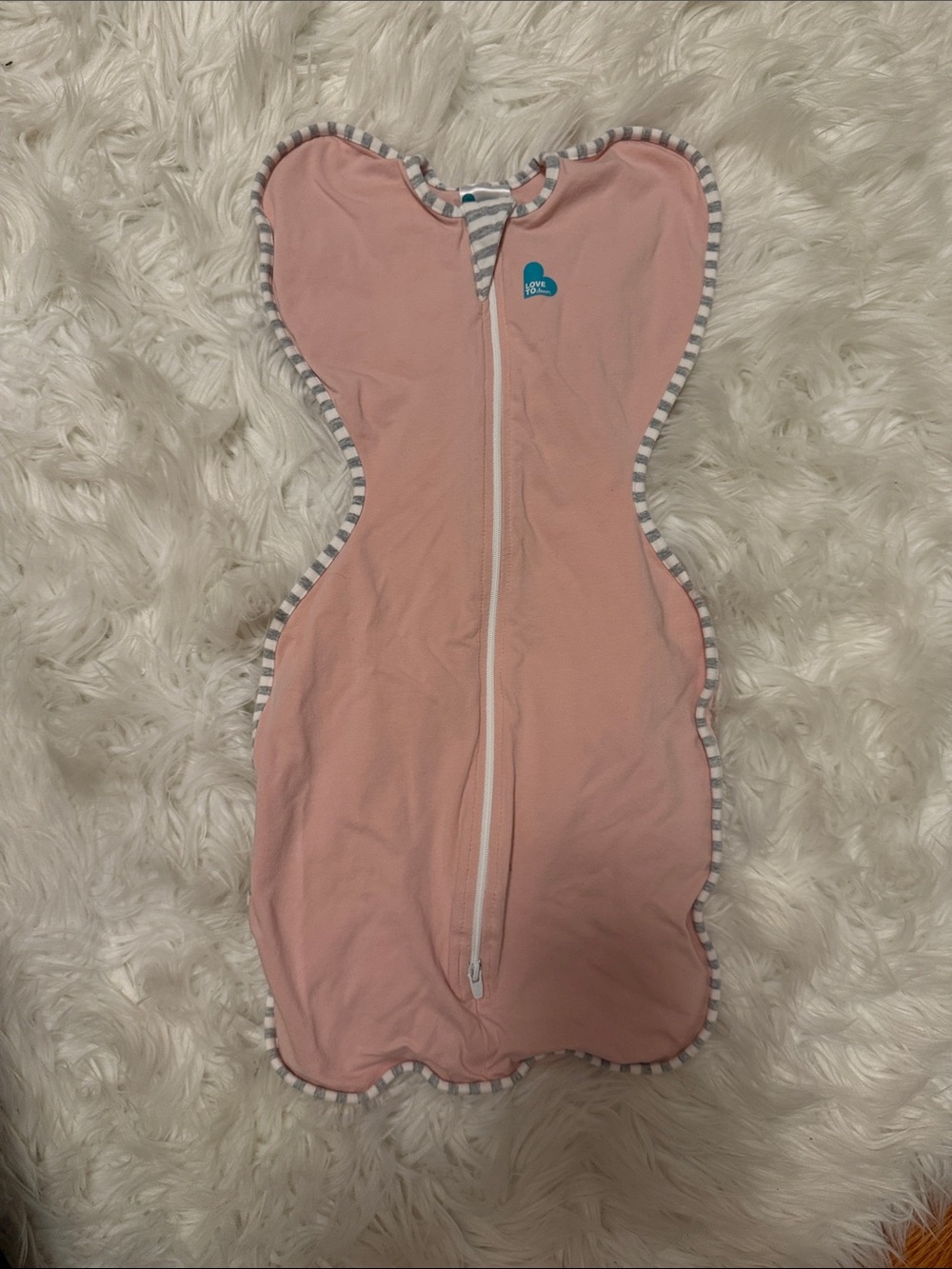 Love to dream Pink Baby Swaddle Sleep Sack with Zipper